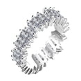 thumbnail image 6 of Fashion Inlaid Zircon Ladder Square Ring Female Simple, 6 of 6