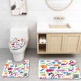 thumbnail image 1 of Juego de alfombras de baño de 3 piezas ABPHQTO Doodle Colores vibrantes Cont-CHAPPLE-24440, 1 of 2