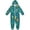 Teal Alien Space, variant on Unisex One-Piece Outfits Soft Crystal Velvet White Nautical Sketch Printed PJs Full-Zip Wide Leg Jumpsuit for 4T-14Y