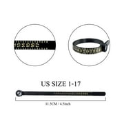 Ring Sizer Measuring Tool Reusable Finger Size Gauge Jewelry Sizing Tool 1-17 USA Rings Size 2Pcs