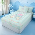 thumbnail image 2 of meiyoeat Pastel Flower Monogram A Zipper Full Size Comforter Sets with Fitted Sheet and 2 Pillowcases,Rainbow Gradient Initial Zipper Bedding Set For Girl,Reversible,4 Pieces, 2 of 7