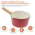 thumbnail image 3 of HINTRMENT Small Sauce Pan Red Enamel for Mothers in Kitchen 1Pcs, 3 of 8