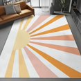 thumbnail image 3 of Area Rugs Simple Sun Rays Stain Resistance, 2 X 3 ft Machine Washable Non-Slip Carpet for Living Room Bedroom Office, White Pet Friendly Indoor & Outdoor Rug, 3 of 7