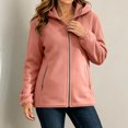 thumbnail image 2 of Kukoosong Women's Hooded Fleece Jacket, Full Zip Long Sleeve Warm Polar Fleece Coat with Zipper Side Pockets, Casual Lightweight Outerwear for Fall Winter Daily and Outdoor Wear, 2 of 7