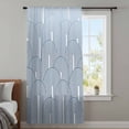 thumbnail image 4 of Ombre Sheer Curtains 45 Inches Long, Farmhouse Stripes Modern Abstract Art Light Filering Curtains, Breathable Simi Curtain Privacy Drapes for Kitchen Bathroom Lightweight Small Window Treatment, 4 of 9