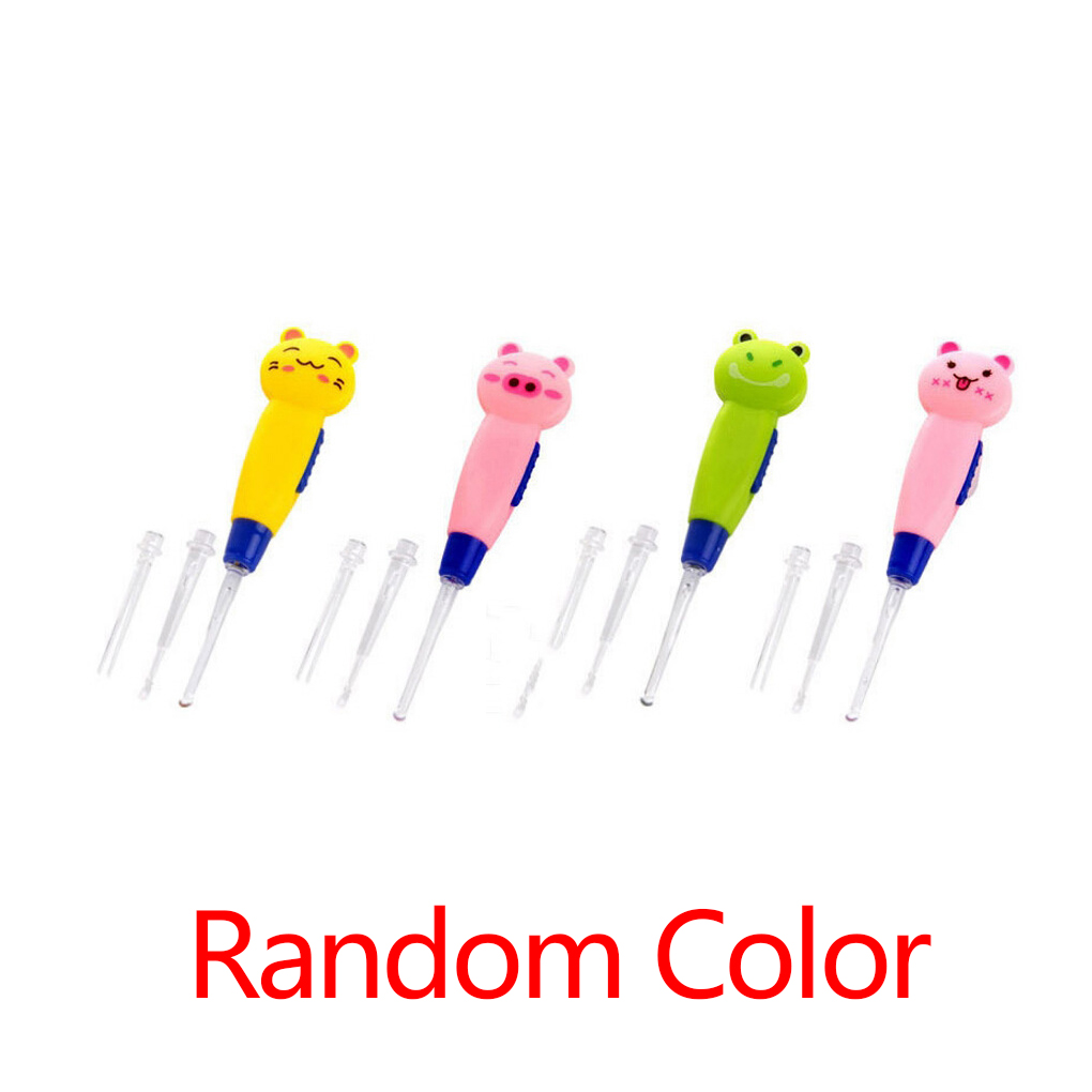 Brongsleet Cartoon Animal Light Ear Wax Remover Set Kids Toddlers