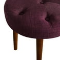 thumbnail image 5 of Elle Decor Penelope Round Tufted Stool in Royal Eggplant, 5 of 7