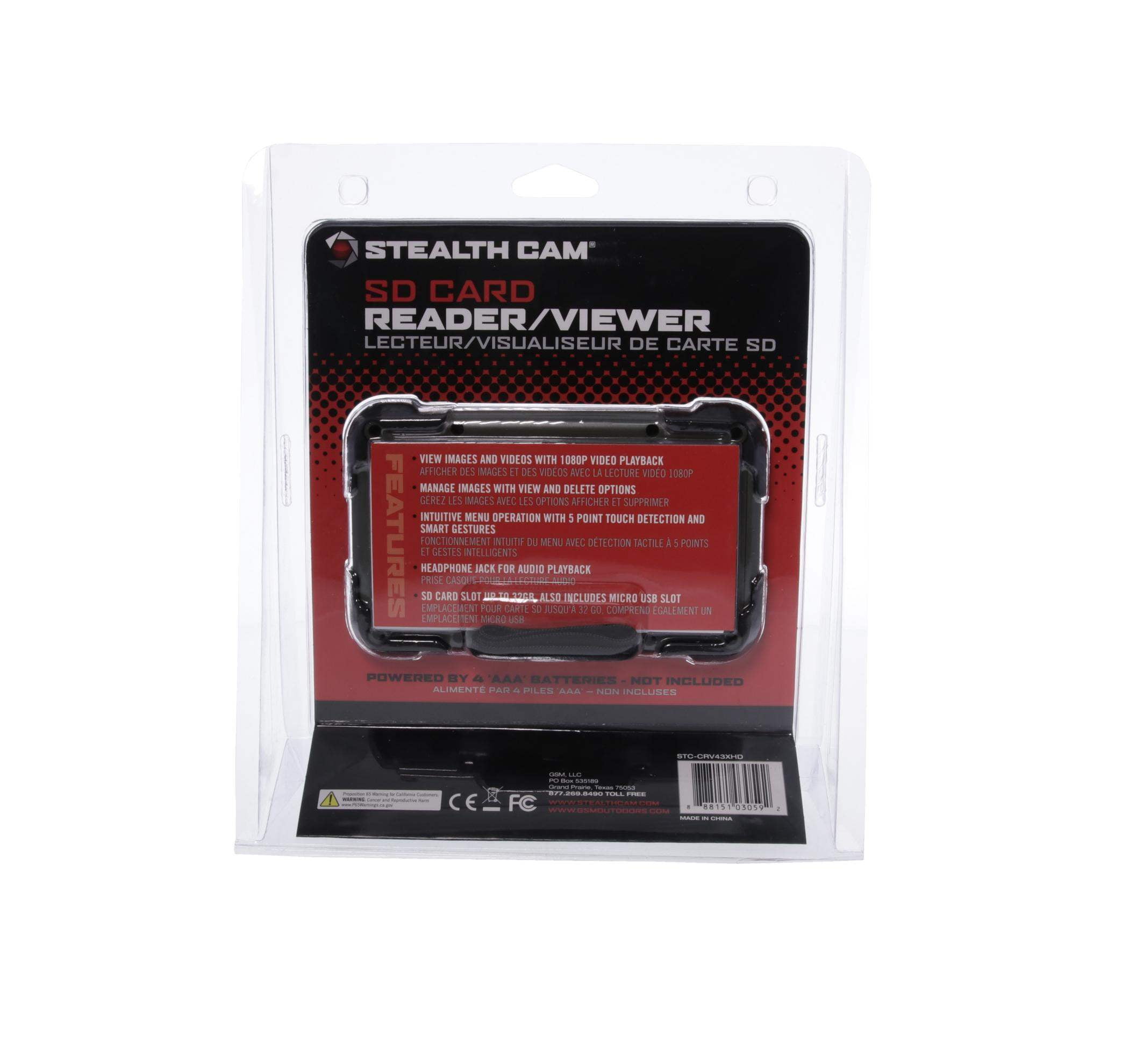Details about   Stealth Cam 4.3" Color LCD Touch Screen SD Card Reader/Viewer 