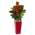 thumbnail image 1 of Plante Artificielle d'Anthurium de 53 Po dans un Vase de Tour Rouge - Touche Réelle, 1 of 1