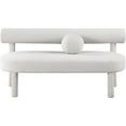 thumbnail image 6 of Meridian Furniture Parlor Cream Boucle Fabric Bench, 6 of 16