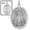 White Gold, variant on Picturesongold.Com Divine Mercy Doubled Sided Scallopped Medal Female Adult-3/4 x 1" Sterling Silver