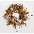 thumbnail image 3 of SAFAVIEH Faux 28 Inch Oak Leaf & Pumpkin Wreath W/ Pine Cones, Multi, 3 of 6