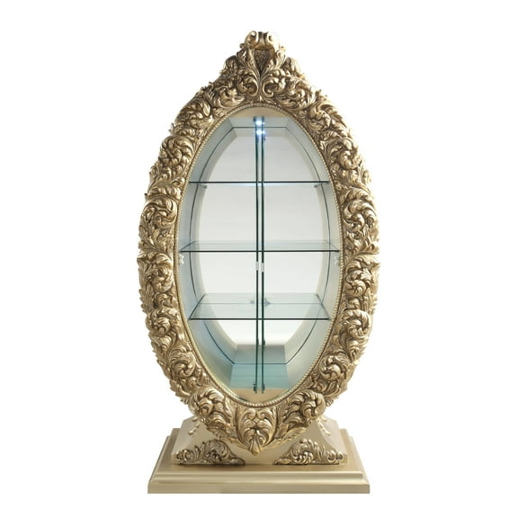Acme Seville Curio, Gold Finish
