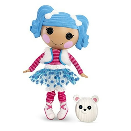 Lalaloopsy Doll- Mittens Fluff 'N' Stuff & Pet Polar Bear, 13" Winter Doll with Blue Hair, White/Blue Outfit & Accessories, Reusable House Playset- Gifts for Kids, Toys for Girls Ages 3 4 5+ to 103