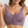 thumbnail image 4 of Mepaouo Seamless Front Close Wireless Bras for Women Seniors Plus Size Full Coverage Daisy Bra(Grey,58), 4 of 9