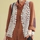 thumbnail image 2 of Women Hippie Boho Crochet Sleeveless Vest Geometric Lace Cardigan Beach Cover Up, 2 of 5