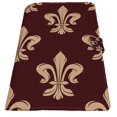 thumbnail image 2 of PKQWTM Beige Brown Floral French Fleur De Lis Dark Brown Book Cover Book Protector Book Sleeve Book Pouch Book Bag 6x9 inch, 2 of 4