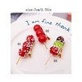 thumbnail image 1 of 1pc Creative And Interesting Candied Hawthorn Hair Clip, Sweet And Cute, Suitable For Fringe Side, 1 of 1