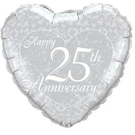 18" HAPPY 25TH ANNIVERSARY Balloon  Party Supplies Decorations Foil Mylar Balloon