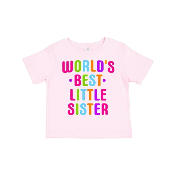 Inktastic Worlds Best Little Sister Girls Toddler T-Shirt