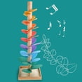 thumbnail image 3 of Árbol de bloques de construcción,Bloques de construcción coloridos de madera Torre del árbol,Árbol De Pétalos Juguete Árbol Que Canta Árbol Del Arco Iris Bebé,Aprendizaje preescolar, 3 of 9
