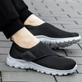 thumbnail image 4 of Leisure sports Velcro elderly shoes with wide and swollen feet for middle-aged and elderly men and women, soft soled walking shoes, 4 of 13