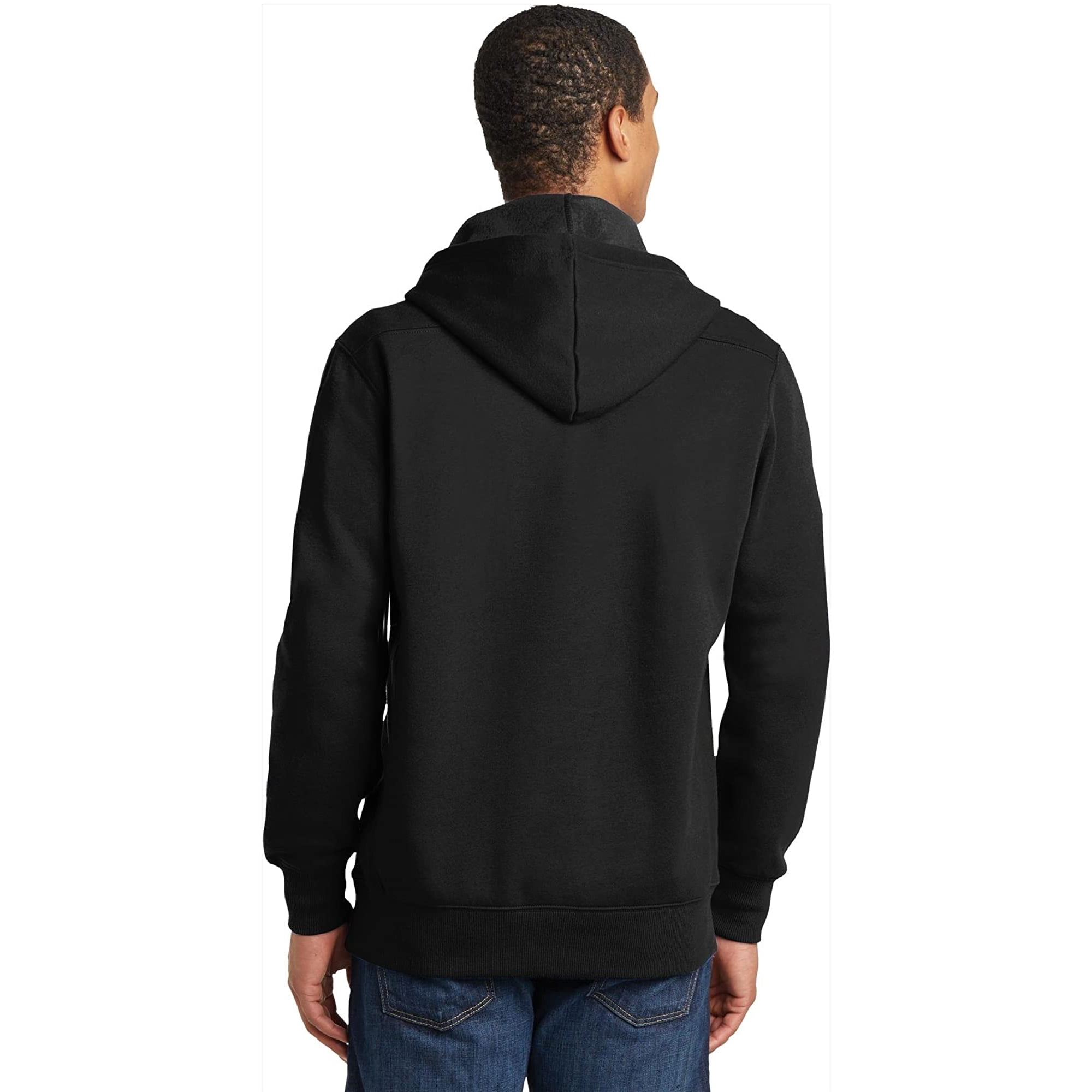 Sport Tek Men s Lace Up Pullover Hooded Sweatshirt S Black