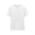 thumbnail image 5 of XIMIN Toddler Baby Boys T-Shirts Kids Short Sleeve Crewneck Solid Loose Fit Basic Tees Casual Tops Summer Beach Vacation Tops Tees (3-4 Years, White), 5 of 7