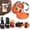 1pc-orange, variant on Universal Foldable Car Door Cup Holder, Clip On Cup Holder for Car