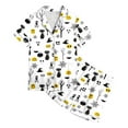 thumbnail image 5 of WEAIXIMIUNG 2 Piece Sets Pajamas For Kids Children Graphic Print Short Sleeve Button Shirt Shorts Pajama Set 2-3 Years, 5 of 5