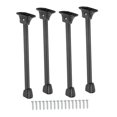 thumbnail image 1 of Tnarru 4 Pcs Pieds de Table Pliants Noirs en Acier au Carbone Polyvalents pour Lit, Portable, Bureau 40 cm, 1 of 8