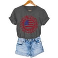 thumbnail image 7 of Drses ‌‌‌‌ Independence Day ‌4th of July Women's Patriotic Graphic Tee - American Flag Sunflower Glitter Stars Short Sleeve Shirt (Sizes S - 2XL), 7 of 7