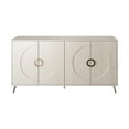 thumbnail image 3 of Modern champagne silver cabinet with stable structure for living room media storage, 3 of 6