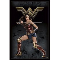 DC Comics Movie - Justice League - Wonder Woman Wall Poster, 22.375" x 34", Framed