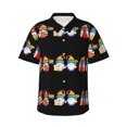thumbnail image 1 of Balery Happy Pride Gnome Camisas hawaianas de manga corta para hombre, camisas playeras de corte holgado, camisas de vacaciones con botones,Large, 1 of 7