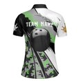 thumbnail image 3 of Personalize Name Bowling Pattern Camouflage Women's Polo Shirt S-5XL, 3 of 7
