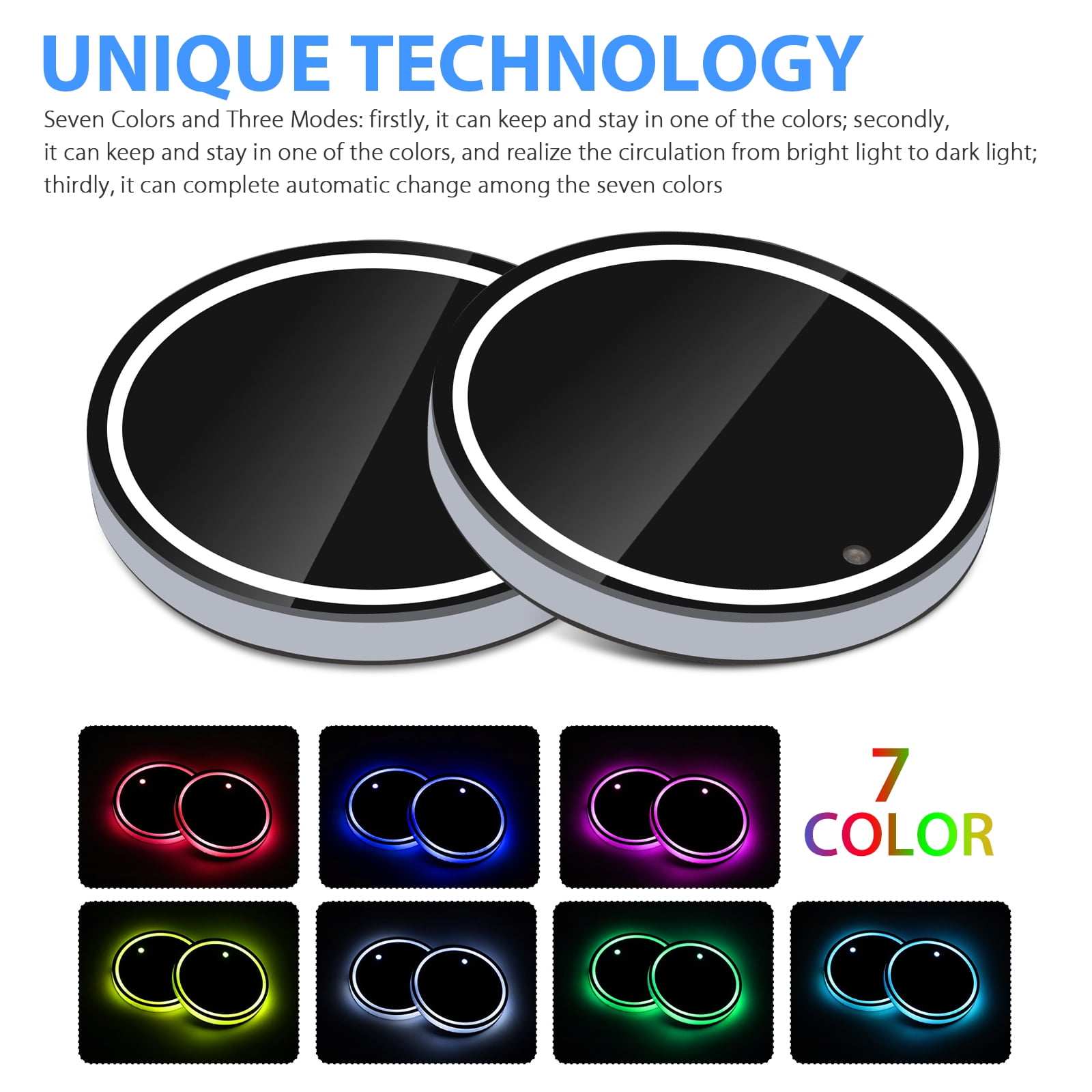 EEEkit 2PCS Led Cup Holder Lights LED 