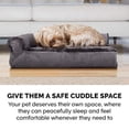 thumbnail image 3 of Cama Ortopédica para Perros Furhaven Gris Platino de Felpa y Terciopelo XL con Funda Extraíble y Lav, 3 of 10
