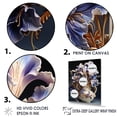 thumbnail image 3 of Designart "Gilded Elegance: Irises In A Vase" Irises Floater Framed Canvas Prints, 3 of 5