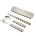 thumbnail image 2 of Fiudx Juego de Cubiertos Portátil de Acero Inoxidable, Cuchara, Tenedor y Palillos, Caja de Viaje Compacta, Fácil de Limpiar, Ideal para Picnic, Camping y Escuela. Juego de 3 Piezas. Tamaño de La Caj, 2 of 4