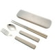 thumbnail image 2 of Juego de Cubiertos Portátil de Acero Inoxidable, Cuchara, Tenedor y Palillos, Caja de Viaje Compacta, Fácil de Limpiar, Ideal para Picnic, Camping y Escuela. Juego de 3 Piezas. Tamaño de La, 2 of 4
