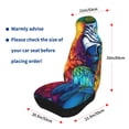 thumbnail image 4 of Honeii Colorful Parrot Jungle Dream Print Car Seat Covers 2 Pieces, Full Set Universal Seat Covers for Cars, Waterproof Auto Seat Protectors, 4 of 7