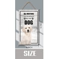 thumbnail image 4 of Golden Retriever Funny Dog Pet Lover Wooden Hanging Sign All Visitors Must Be Approved Poster A House is Not A Home Funny Animal Wall Art Dog Signs Front Door Sign 12x6 Inches, 4 of 6