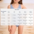 thumbnail image 4 of Piuwrlz Kids Girls Swimsuits 6 Years Girl Swimwear Stripe Beach Swimming Suit Blue Size 6 Years, 4 of 10