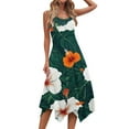 thumbnail image 4 of Irregular Hem Floral Printed Sundress for Women Casual Lightweight Summer Beach Dress Flowy Sleeveless A-line Dresses, 4 of 8