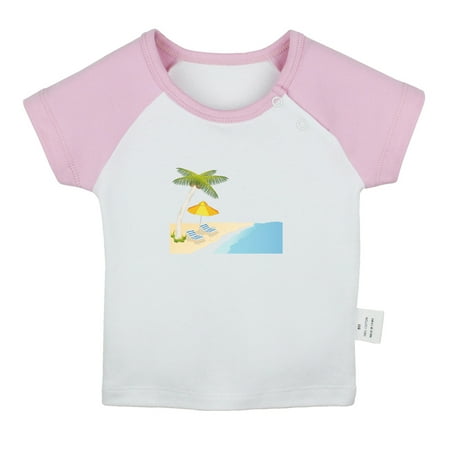 

Nature Beach Pattern T shirt For Baby Newborn Babies T-shirts Infant Tops 0-24M Kids Graphic Tees Clothing (Short Pink Raglan T-shirt 12-18 Months)
