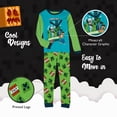 thumbnail image 4 of Conjunto de pijama Minecraft para niños, 6 piezas, algodón, ajuste ceñido, azul, talla 10, 4 of 7