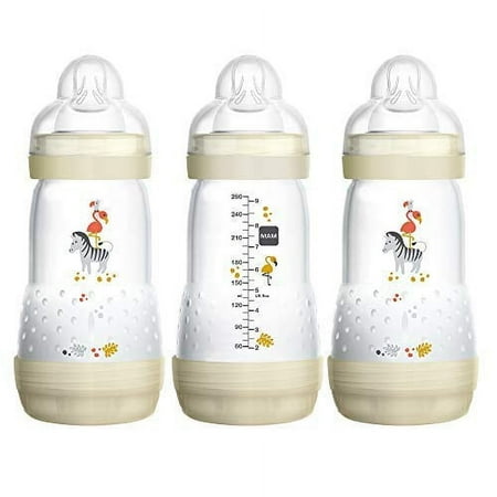 UPC: 0845296056733 | MAM Easy Start Anti-Colic Bottle 9 oz (3-Count) Baby Essentials Medium Flow Bottles with Silicone Nipple Unisex