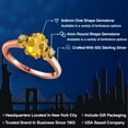 thumbnail image 2 of Gem Stone King 1.81 Ct Oval Yellow Citrine 18K Rose Gold Plated Silver Ring, 2 of 6