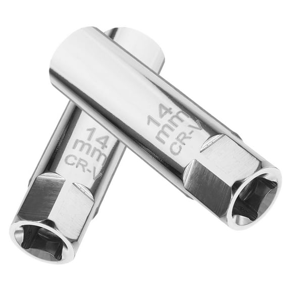 SEWCHICS Car Spark Plug Socket Spark Plug Sockets Iron 2Pcs Silver